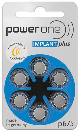 imagem do pacote de 6 pilhas redondas para implante coclear